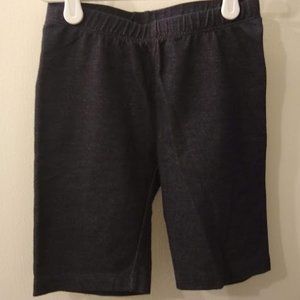 Cat & Jack denim-color bike short jeggings, girl M